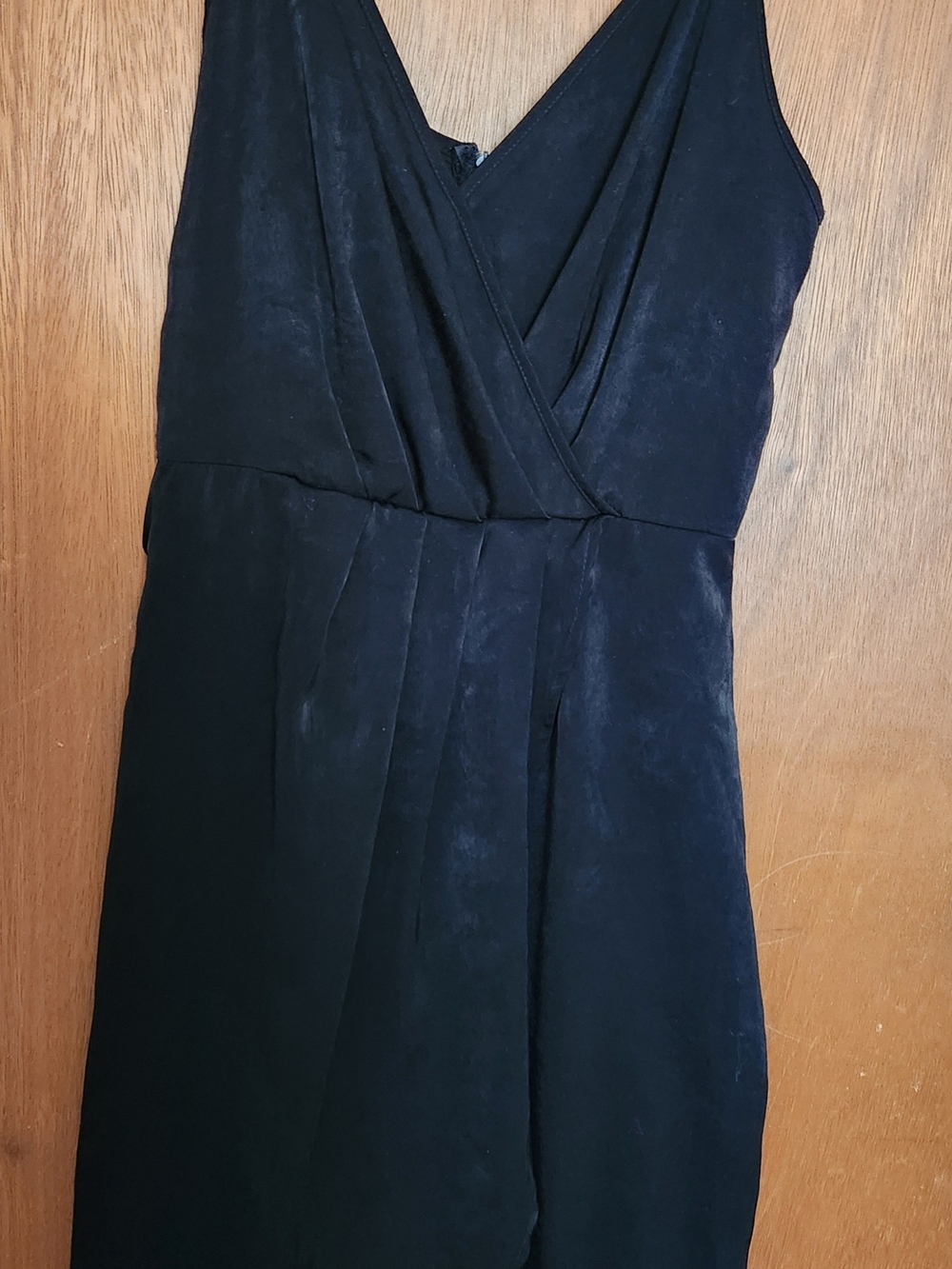 Classic Black V-Neck Spagetti Strap Black  Dress